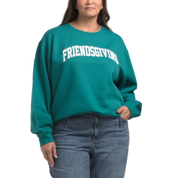 PACIFIC & CO River Green Plus Friendsgiving Sweatshirt - Picture 1 of 2